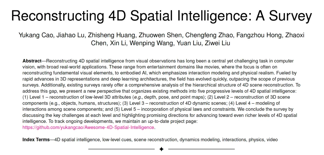 4D Spatial Intelligence