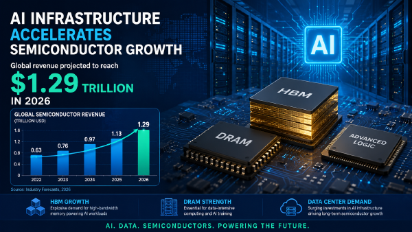 AI Infrastructure to Push Global Semiconductor Market Beyond $1 Trillion in 2026