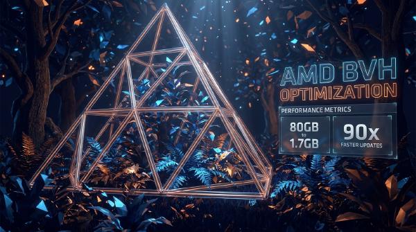 AMD Tetrahedral Cages Cuts Ray Tracing VRAM by 47x