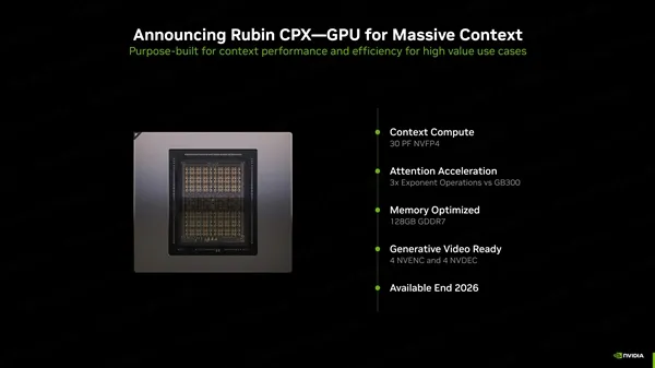 NVIDIA Rubin CPX GPU: 128GB VRAM for AI Inference