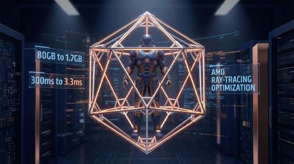AMD Tetrahedral Cages Cut Ray Tracing BVH Memory to 1.7GB
