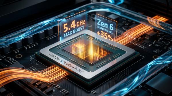 AMD Zen 6 Medusa Point Hits 5.4 GHz, Delivers Up to 35% Higher Performance
