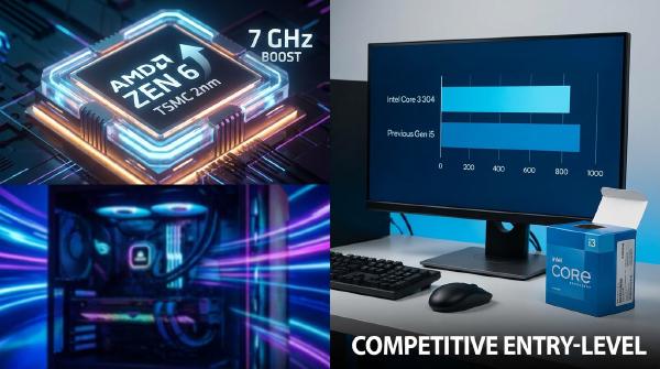AMD Zen 6 Targets 7 GHz While Intel's Budget Core 3 Surprises