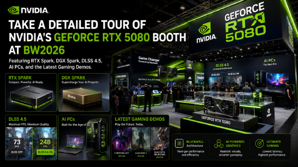 BW2026: Exploring NVIDIA’s Giant GeForce RTX 5080 Experience Booth