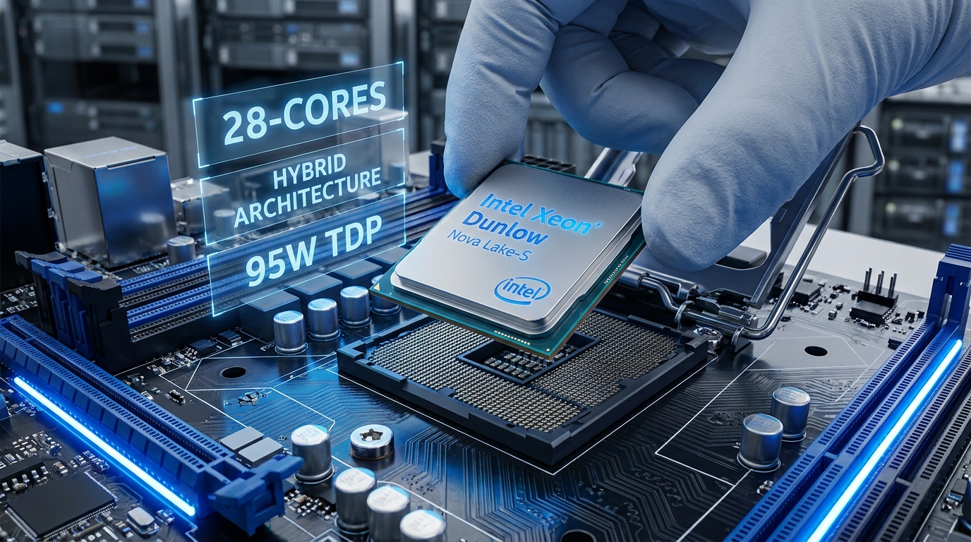 Intel Dunlow Xeon Leak Reveals 28-Core Nova Lake-S Platform · KAD