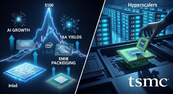 Intel Stock Surges on EMIB, 18A Yield, and AI Demand