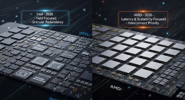 Intel vs AMD Chiplet Strategy 2026: Yield, Latency, and the Future