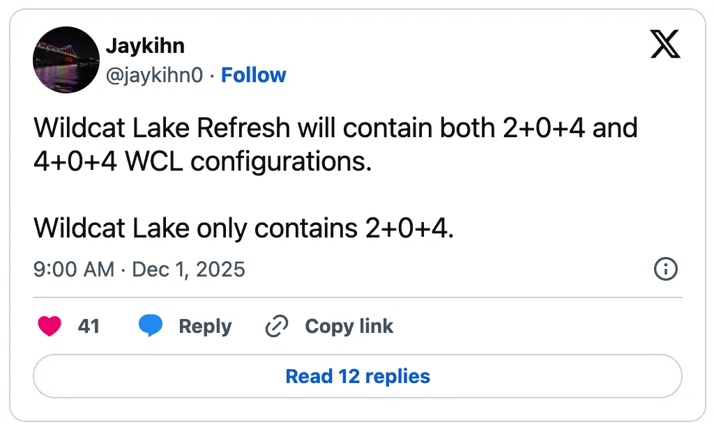 Intel Wildcat Lake Refresh
