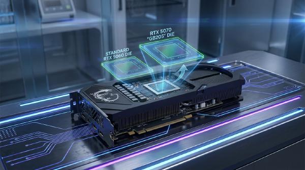 MSI RTX 5060 V1 Uses GB205 Core Instead of GB206