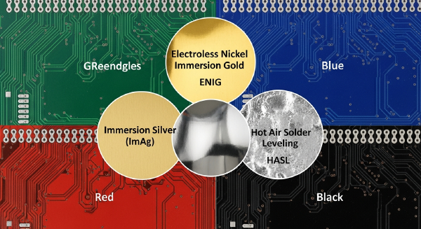 PCB Surface Finishes Explained: Gold, Silver, and Board Colors