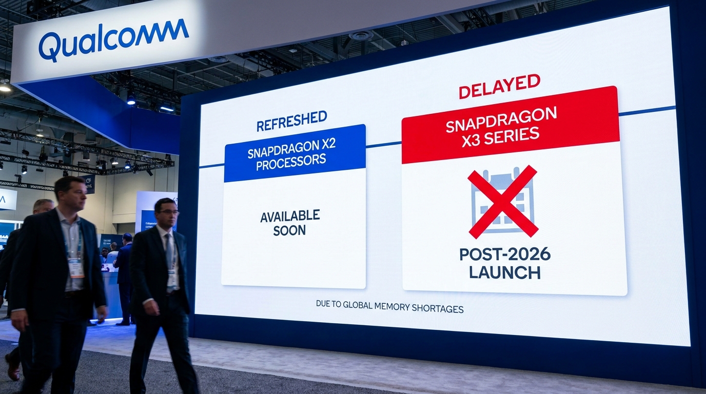 Server Computer Hardware Qualcomm Delays Snapdragon X3 as Snapdragon X2 Refresh Moves Forward · KAD
