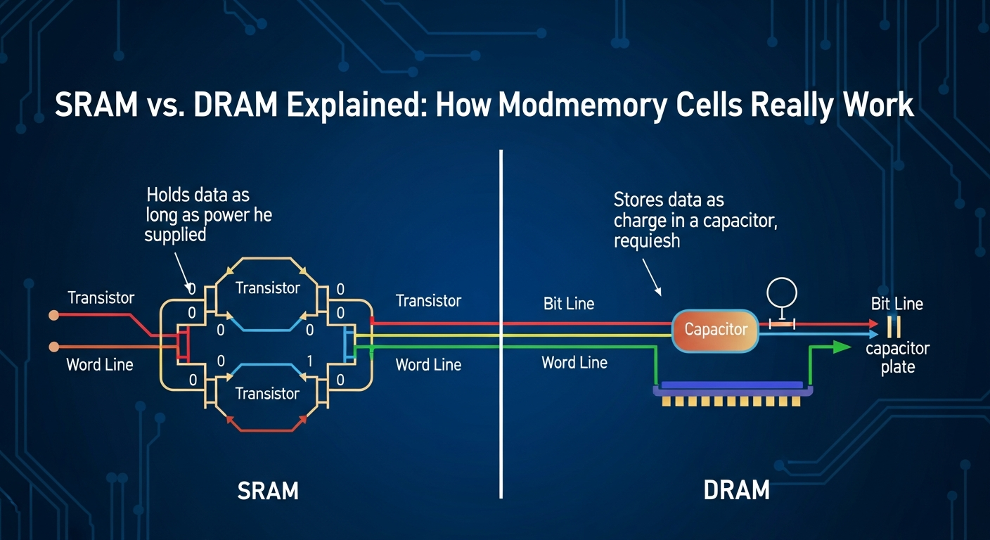 SRAM vs. DRAM Explained: How Modern Memory Cells Really Work · KAD