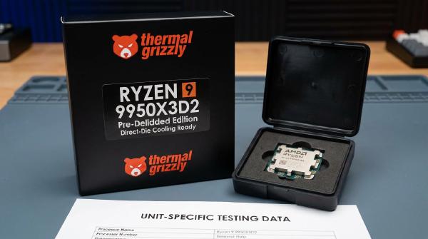 Thermal Grizzly Offers Warranty-Backed Delidded Ryzen 9 9950X3D2