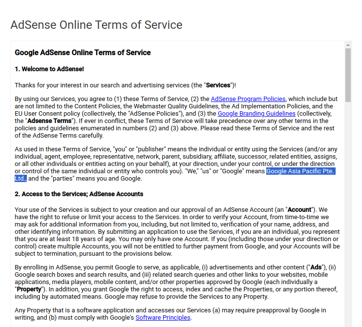 Google Adsense China Tax