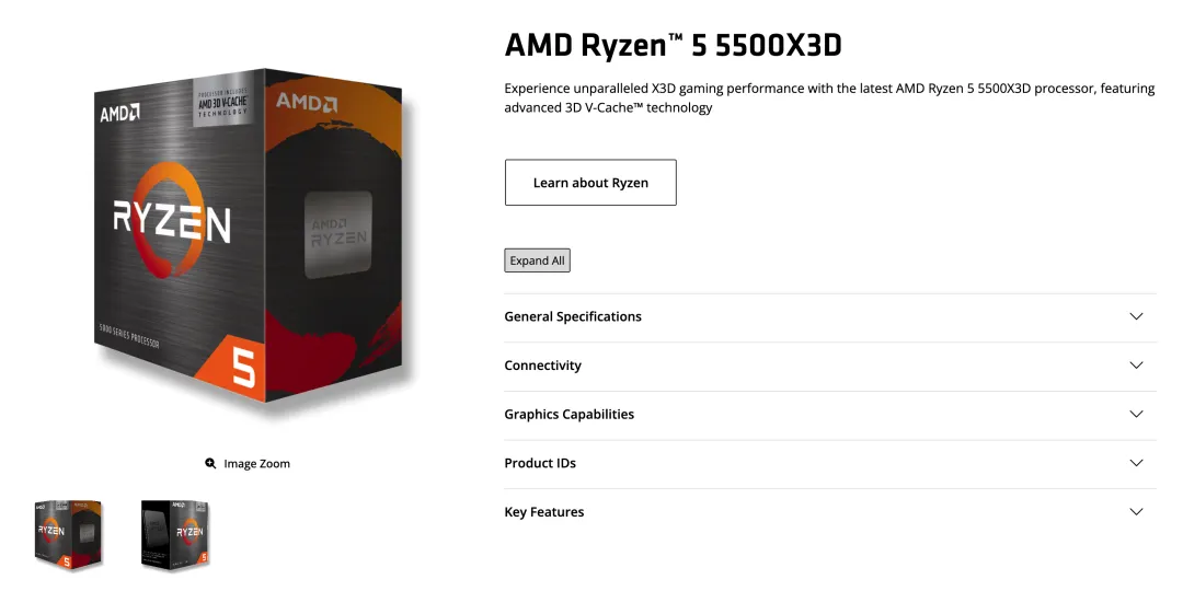 AMD Ryzen 5 5500X3D