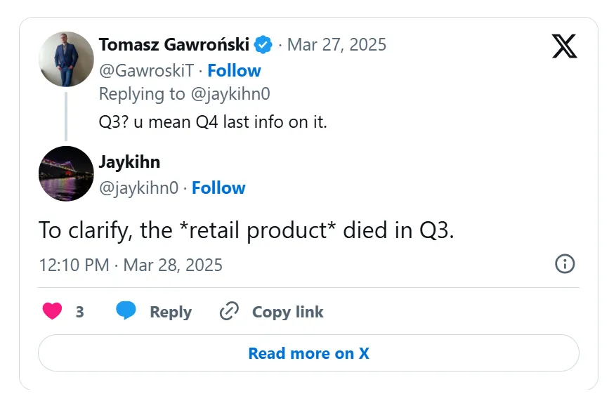 Intel Cancel B750 GPU