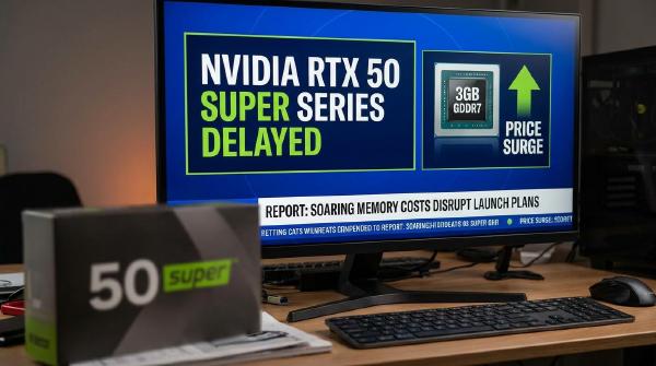 NVIDIA RTX 50 Super Series Delayed as 3GB GDDR7 Prices Triple