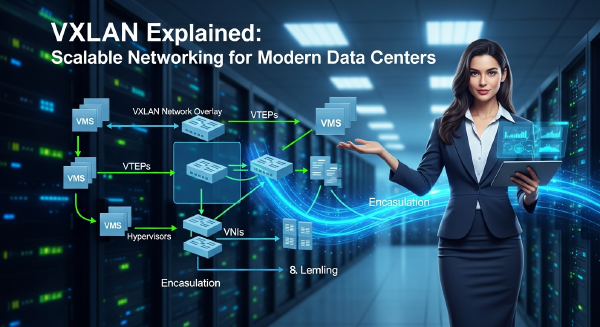 VXLAN Explained: Architecture, VTEPs, EVPN and Data Center Scaling