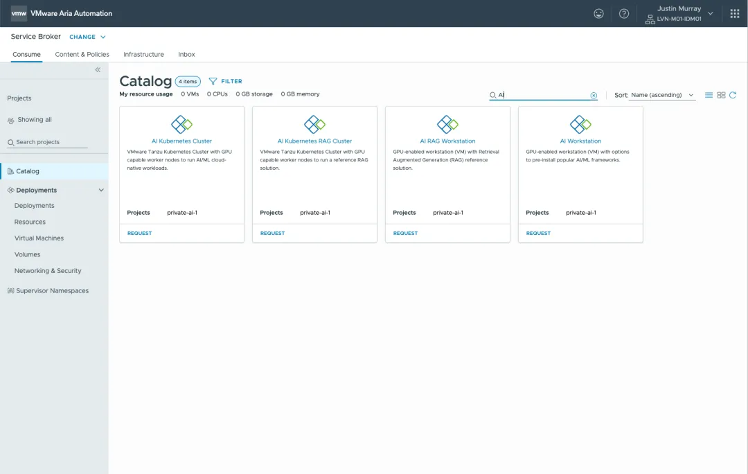 Private AI Service in VCF9