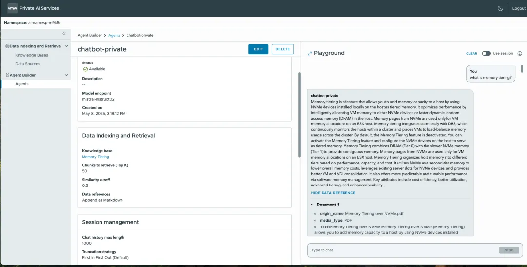 Private AI Service in VCF9